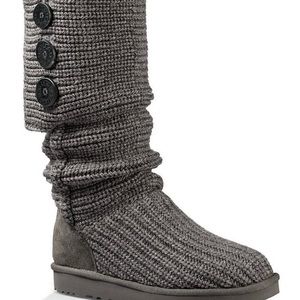 UGG® Classic Cardy Button Detailed Knit Boots